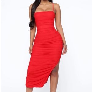 Ruched Midi Dress